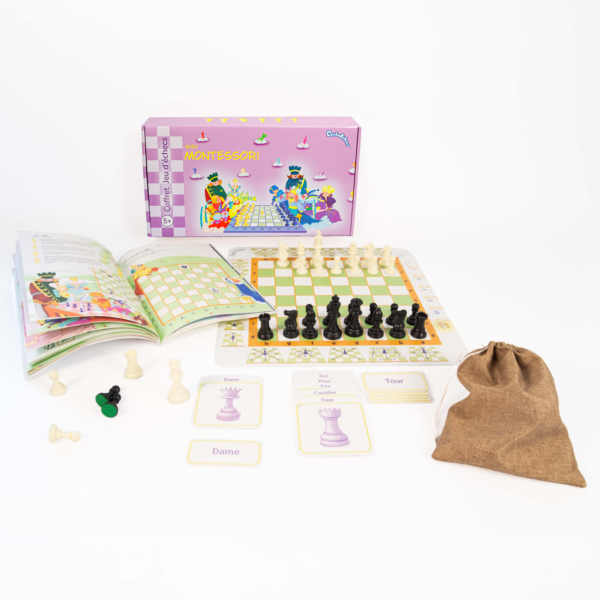 PACHA ÉCHECS® – Coffret Jeu d'Échecs Montessori Éducatif – Kit Complet Pièces, Échiquier Souple et Cahier d'Activités – Apprentissage Ludique - Chess game – Image 3
