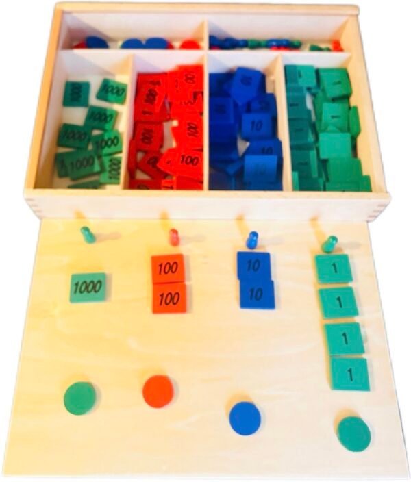 Kit Montessori Timbres en Bois : Apprendre les Mathématiques - Outil pédagogique – Image 4