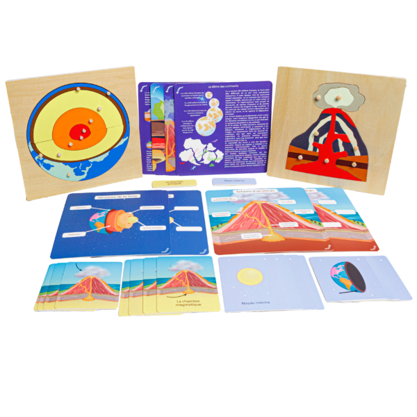 PACHA ECHECS® – 🌍 Découverte de la Terre et ses Volcans – Kit Éducatif Montessori - Géologie - Puzzles - Cartes – Image 3