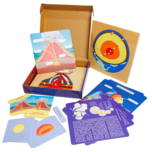 PACHA ECHECS® – 🌍 Découverte de la Terre et ses Volcans – Kit Éducatif Montessori - Géologie - Puzzles - Cartes – Image 2