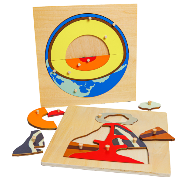 PACHA ECHECS® – 🌍 Découverte de la Terre et ses Volcans – Kit Éducatif Montessori - Géologie - Puzzles - Cartes – Image 4
